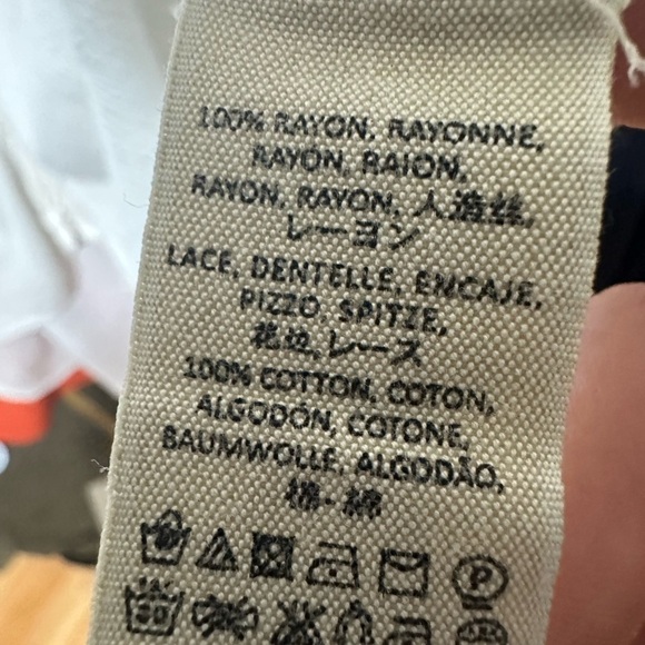 Free People Womens Blouse SP  Ivory  Crochet Lace Button-Down Relaxed Fit - Picture 6 of 7